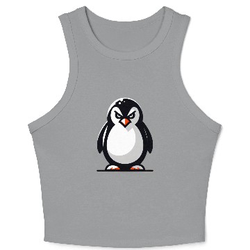 Discover Evil Penguin with Bad Look Crop Tank Top