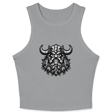 Discover Powerful Viking Warrior Version 4 Crop Tank Top