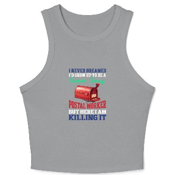 Discover Postal Worker Quote Crop Tank Top