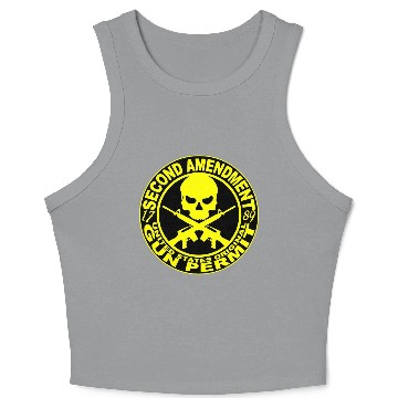 Discover 2nd Amendment Gun Permit © WhiteTigerLLC.Com Crop Tank Top