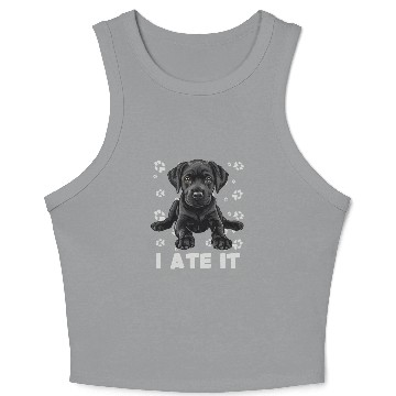 Discover Labrador HUNGRY I ATE IT Labrador Lover Funny Crop Tank Top