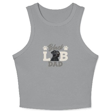 Discover Black Labrador BLACK LAB DAD Labrador Owner Crop Tank Top
