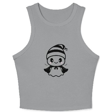 Discover Cute baby ghost character Crop Tank Top