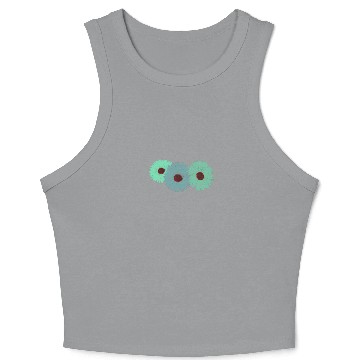 Discover Pretty Spring Flowers Green Crop Tank Top