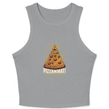 Discover Pizza illuminati Crop Tank Top