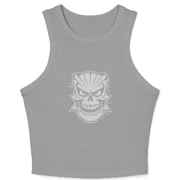 Discover Skull cartoon style Crop Tank Top