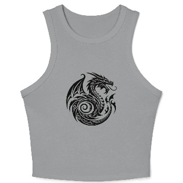 Discover Wild T Tattoo Dragon With Wings Crop Tank Top