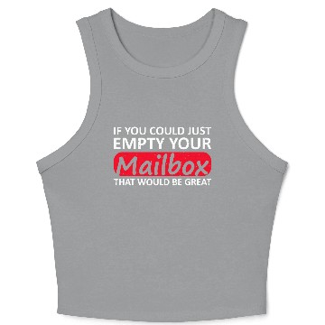 Discover Mail Carrier Mailman Funny Postal Crop Tank Top