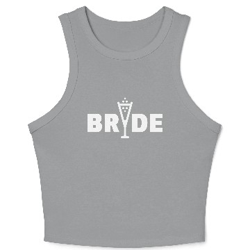 Discover Bride Bubbly (Hen Night Bachelorette Party White) Crop Tank Top