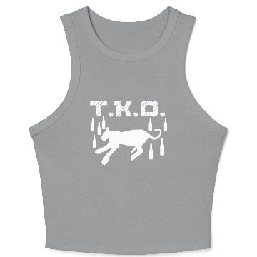 Discover TKO Drunk Predator Passed Out Blackout Coma White Crop Tank Top