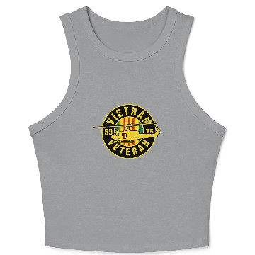 Discover VIETNAM VETERAN Crop Tank Top