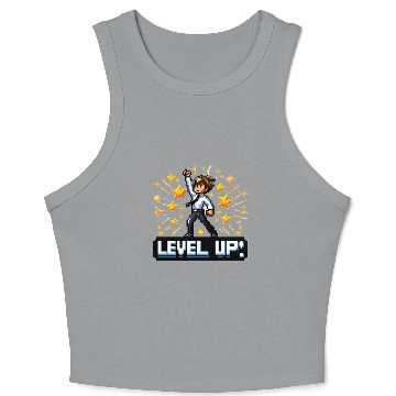 Discover Game On: Triumphant Ascension - Level Up Crop Tank Top