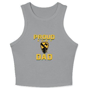 Discover PROUD ARMY DAD Crop Tank Top