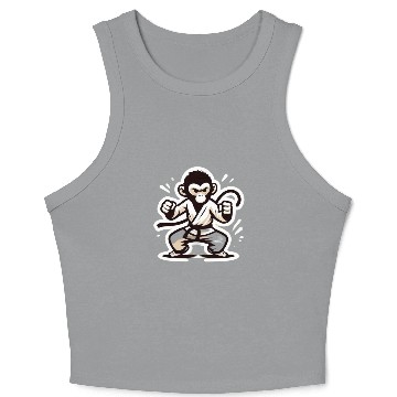 Discover Kungfu Monkey I Crop Tank Top