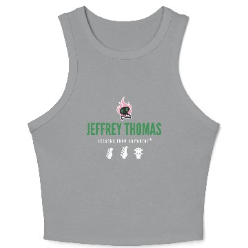 Discover Jeffrey Thomas White Logo Crop Tank Top