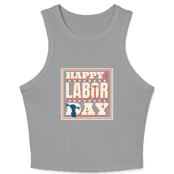 Discover Happy Labor Day Holiday Greetings Crop Tank Top