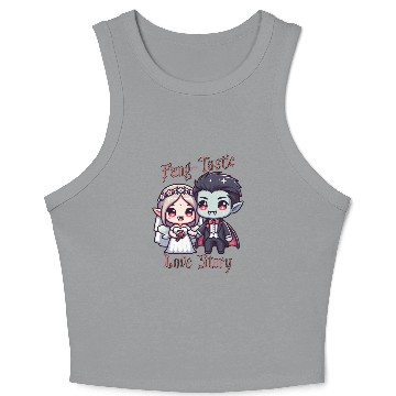 Discover Vampire Bride and Groom Love Story Crop Tank Top