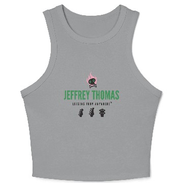 Discover Jeffrey Thomas Logo Black Crop Tank Top