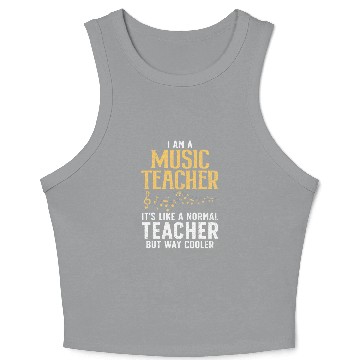 Discover Cool Music Teacher Art School Orchestra Crop Tank Top