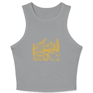 Discover Jeep Car and Nature Mount Crop Tank Top