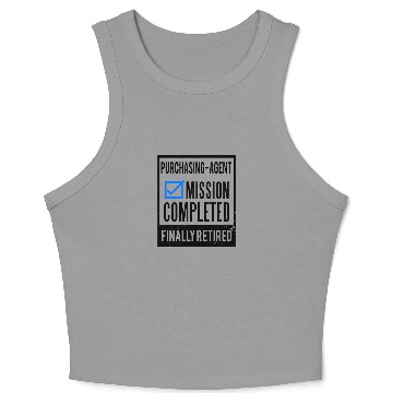 Discover Retirement gift idea Retired Purchasing-Agent Crop Tank Top