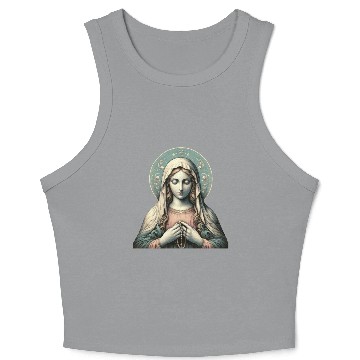 Discover Serene Madonna ic Image Crop Tank Top
