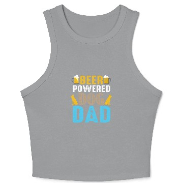 Discover Bear powered dog dad Crop Tank Top
