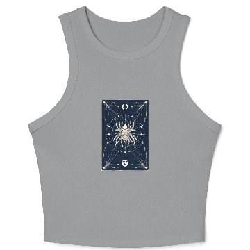 Discover Spider Tarot Card Reader Astrology Occult Crop Tank Top