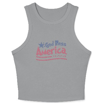 Discover God Bless America Lovers Independence Crop Tank Top