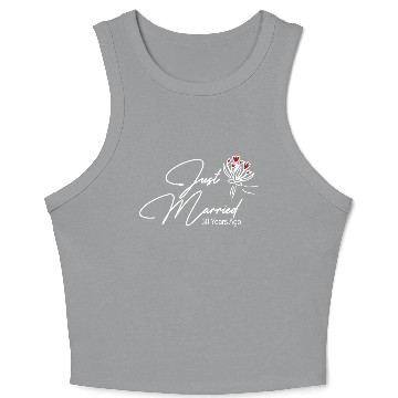 Discover Just Married 10 Crop Tank Top
