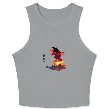 Discover Manga Hero Sunset Silhouette Crop Tank Top