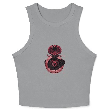 Discover Dark samurai or devil in red and black colors Crop Tank Top