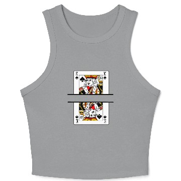 Discover Playing card spades king with banner space Crop Tank Top