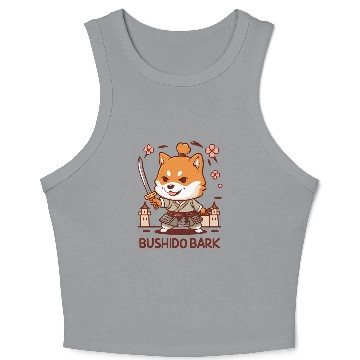 Discover Chibi Shiba Inu Samurai Crop Tank Top