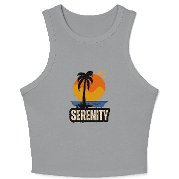 Discover Oasis-Sunset Crop Tank Top