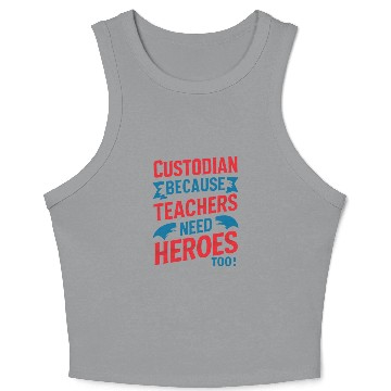 Discover School Custodian School Staff Janitor Crop Tank Top