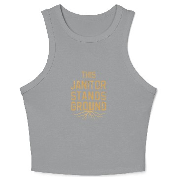 Discover School Custodian School Staff Janitor Crop Tank Top