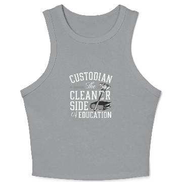 Discover School Custodian School Staff Janitor Crop Tank Top