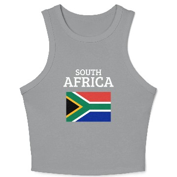 Discover South Africa Bold Flag Colors Pride Statement Crop Tank Top