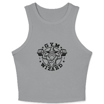 Discover Gym Wizard Design gift Crop Tank Top