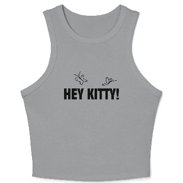 Discover Hey kitty White Crop Tank Top