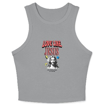 Discover Love Like Jesus Modern Jesus Face Crop Tank Top