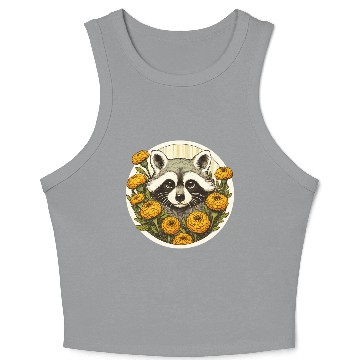 Discover Marigold Raccoon Crop Tank Top