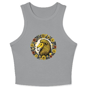 Discover Marigold Leo Lion Crop Tank Top