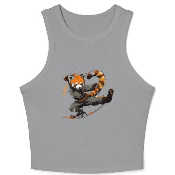 Discover High Kick Red Panda Crop Tank Top