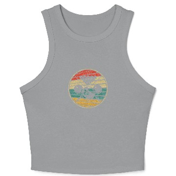 Discover Pool Player Gift 70s 80s Billiards Lover Crop Tank Top