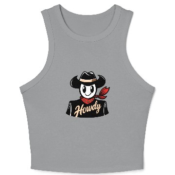 Discover Howdy Crop Tank Top - Classic Fit, Short Sleeve