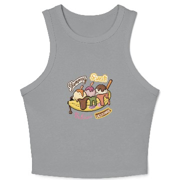 Discover banana split-Delicious sweet Crop Tank Top