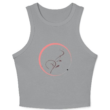 Discover Elegant floral circle  Crop Tank Top