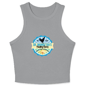 Discover Dr Manhattan Poultry Farm Crop Tank Top